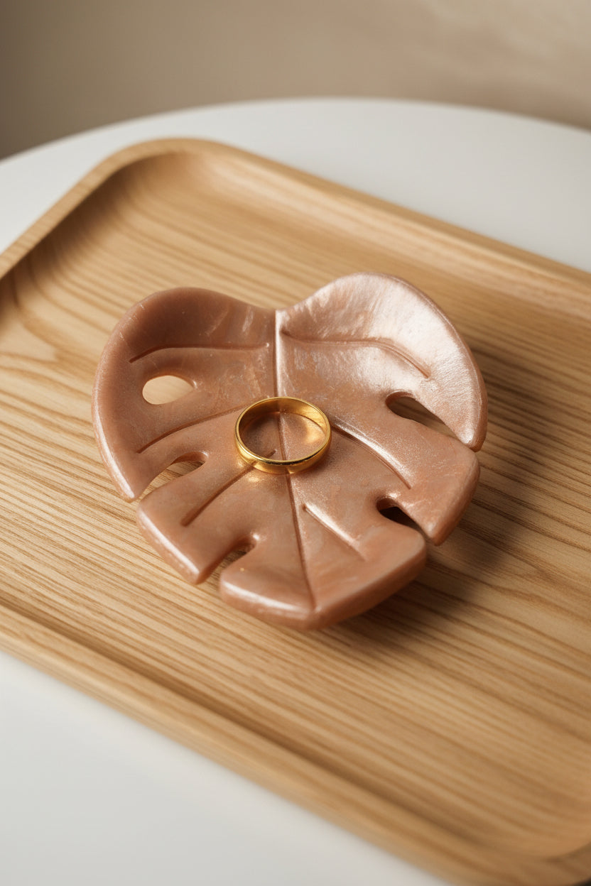 Monstera Leaf Jewellery Trinket Dish