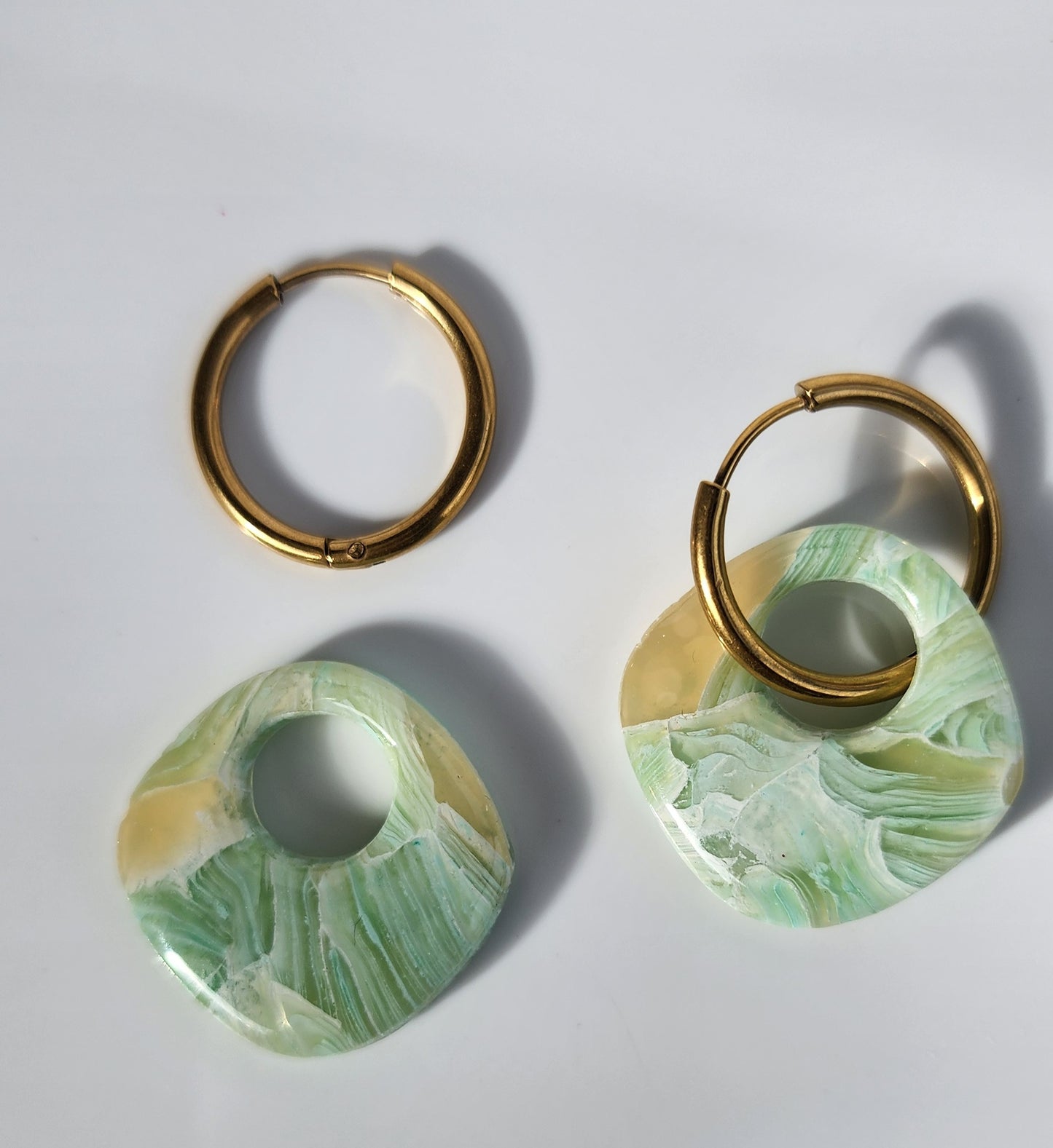 Pastel Green Faux Stone