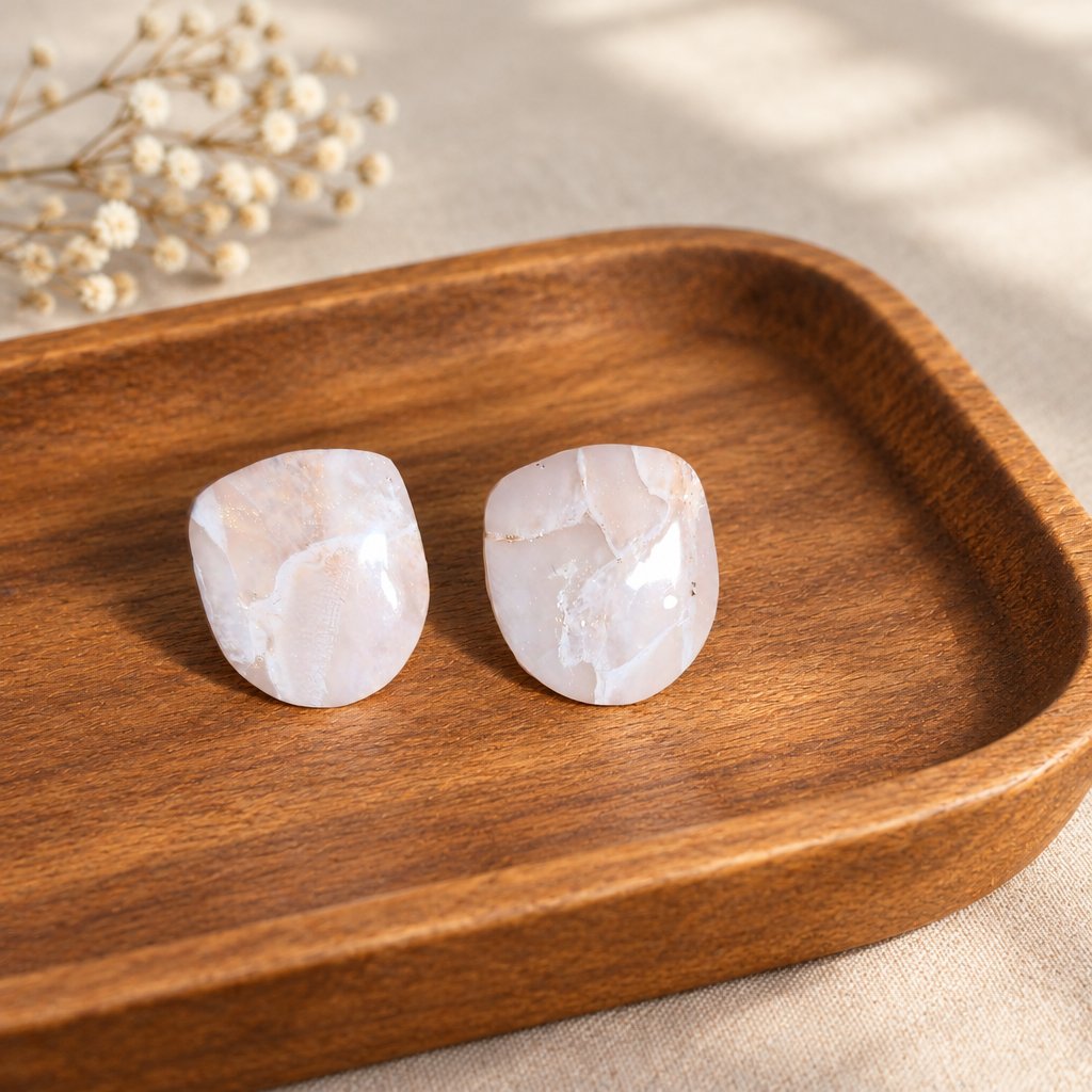 Product styled on a wooden tray