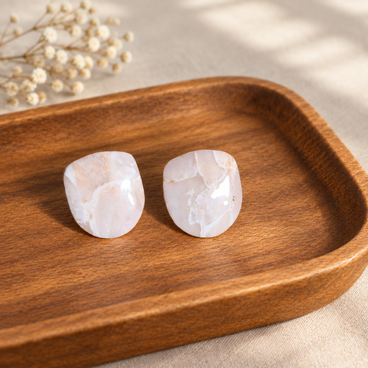 Product styled on a wooden tray