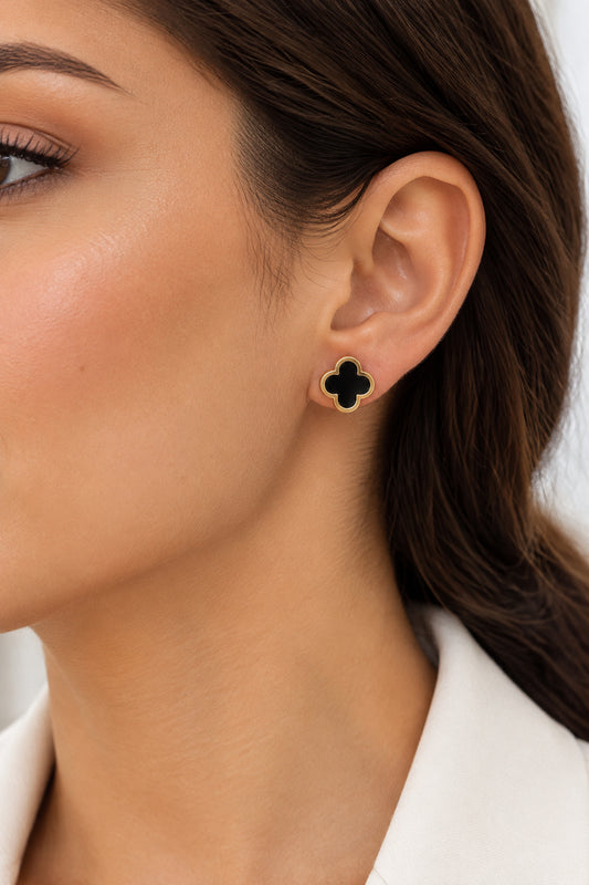 Gold Clover Studs