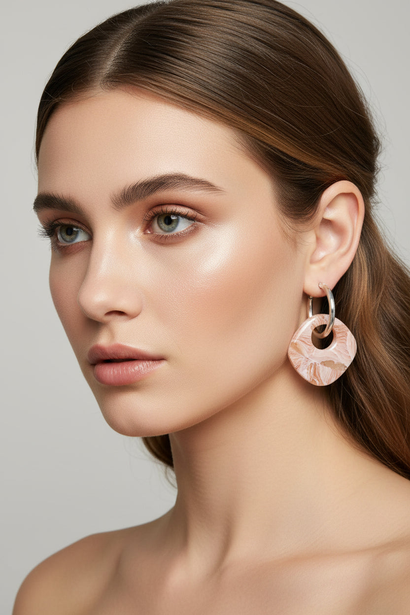 Pastel Orange Faux Stone
